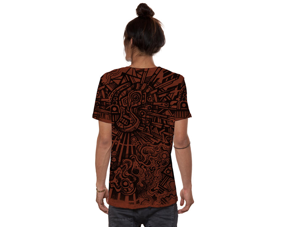 men t-shirt in indie with a digital abstract print